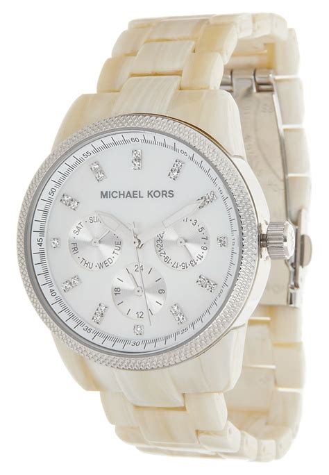 michael kors weiß uhr|Michael Kors leather watches.